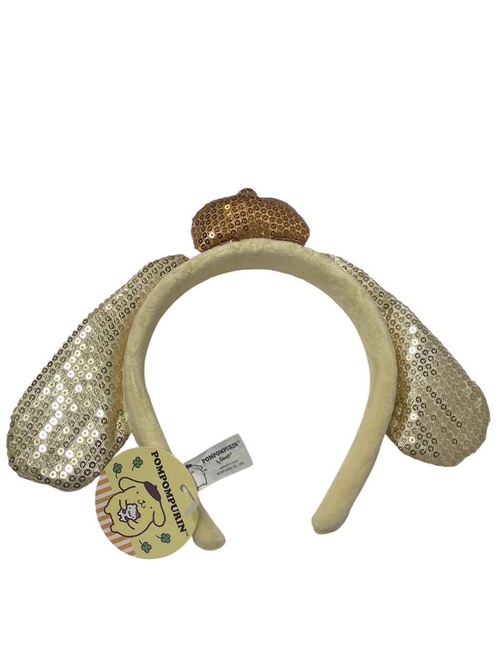 POMPOMPURIN Gold Sequin Headband